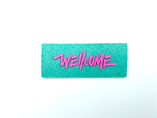 Label "Wellcome" Mint Pink