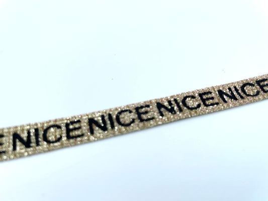 Statement Glitzer Webband "Nice" Gold