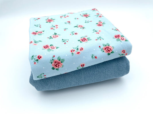 Stoffpaket "Jeans & Flowers"
