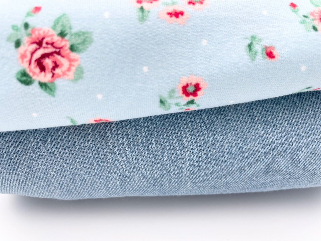 Stoffpaket "Jeans & Flowers"