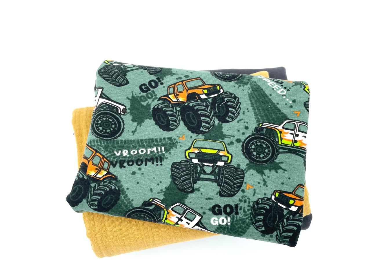 Stoffreste Paket "Monstertrucks"