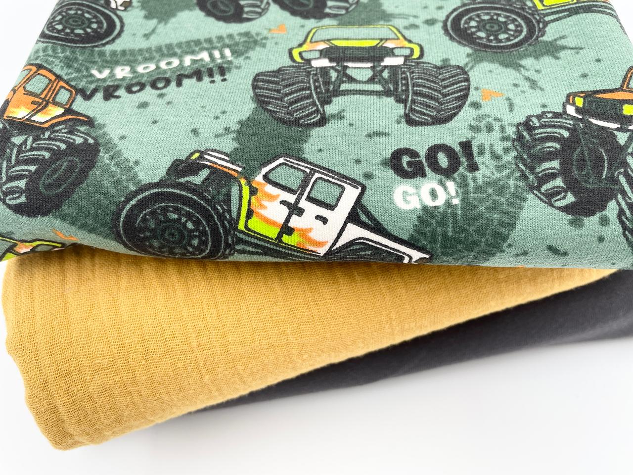 Stoffreste Paket "Monstertrucks"
