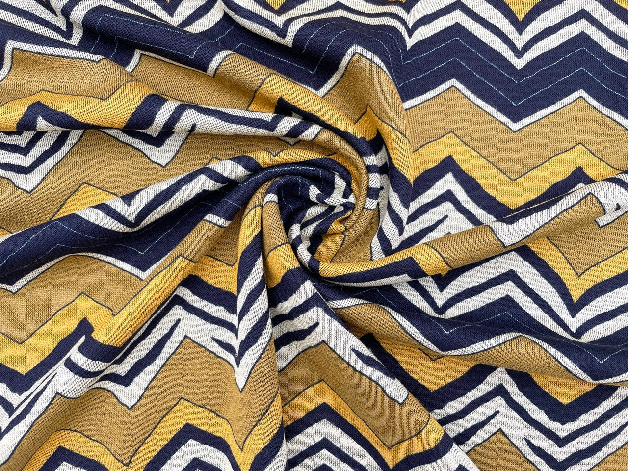 Strick-Jersey "Sixties" Senfgelb