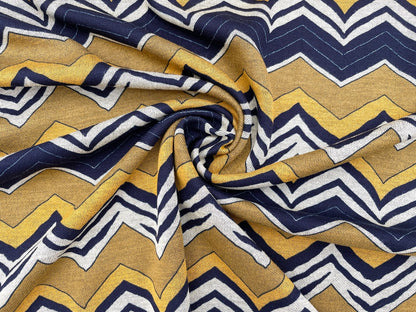 Strick-Jersey "Sixties" Senfgelb
