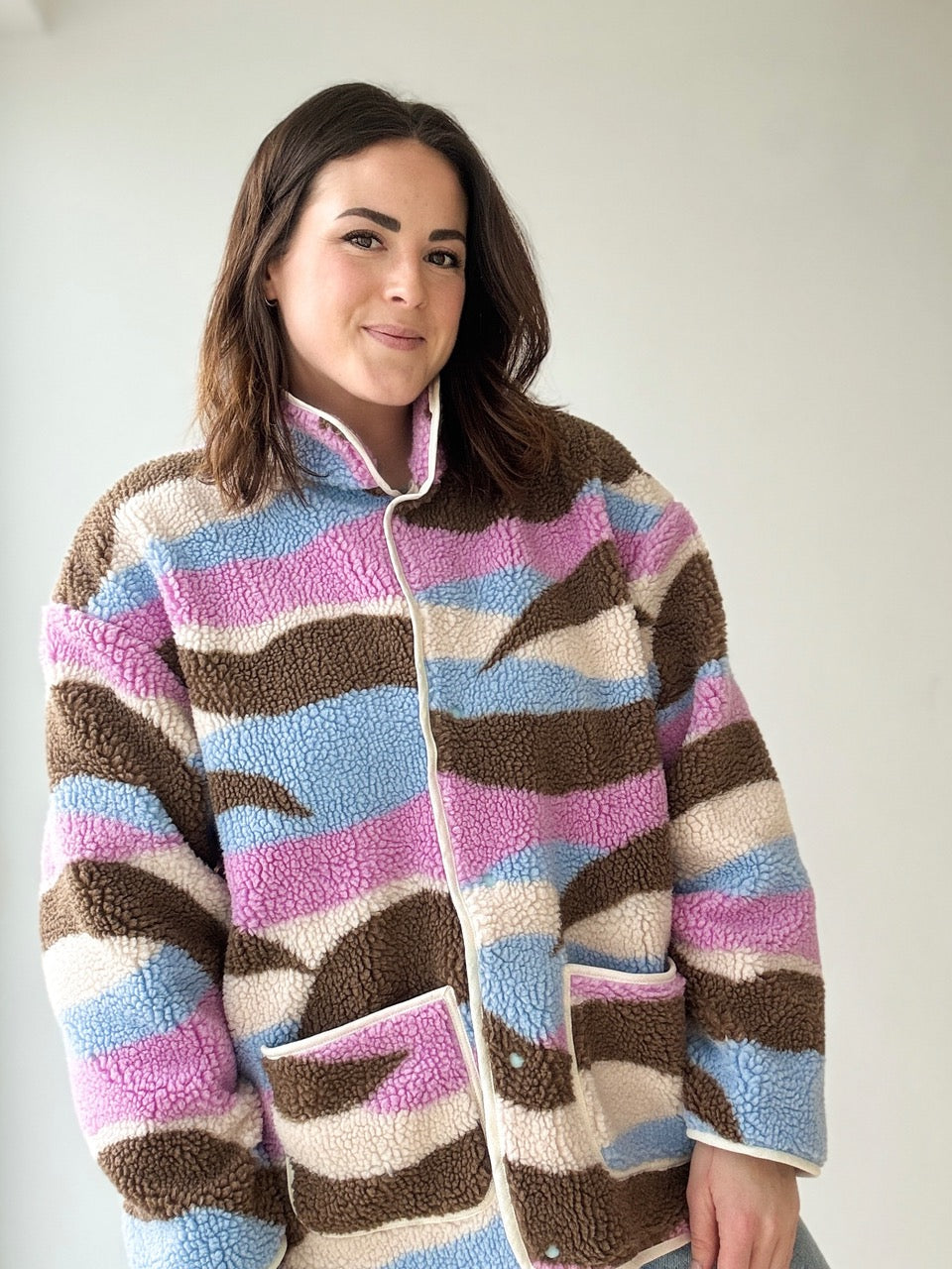 Teddy Stoff "Swirl" Multicolor