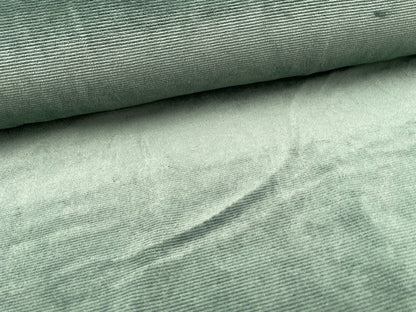 Rippenjersey "Velour" Altgrün
