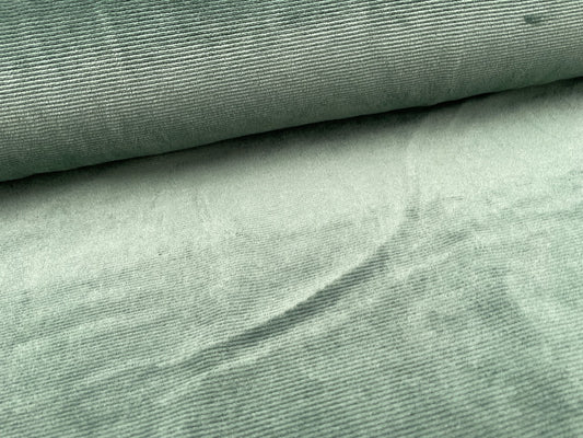Rippenjersey "Velour" Altgrün