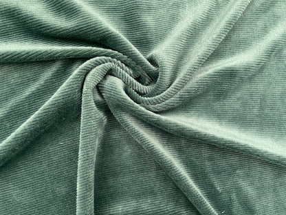 Rippenjersey "Velour" Altgrün