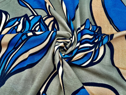 Viskose Jersey "Blue Flower" 