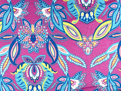 Viskose Jersey "Paisley" Pink