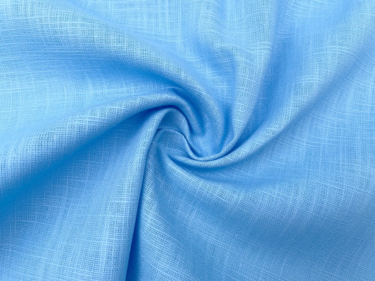 Viskose Leinen Hellblau Reststück 70cm x 135cm