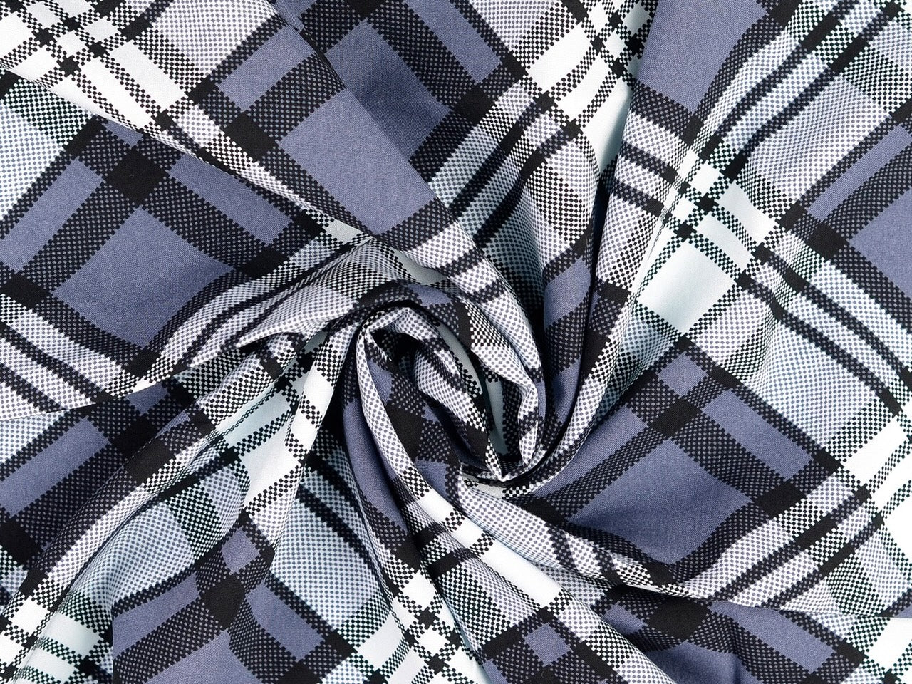 Viskose Popeline "Prince of Wales Check"