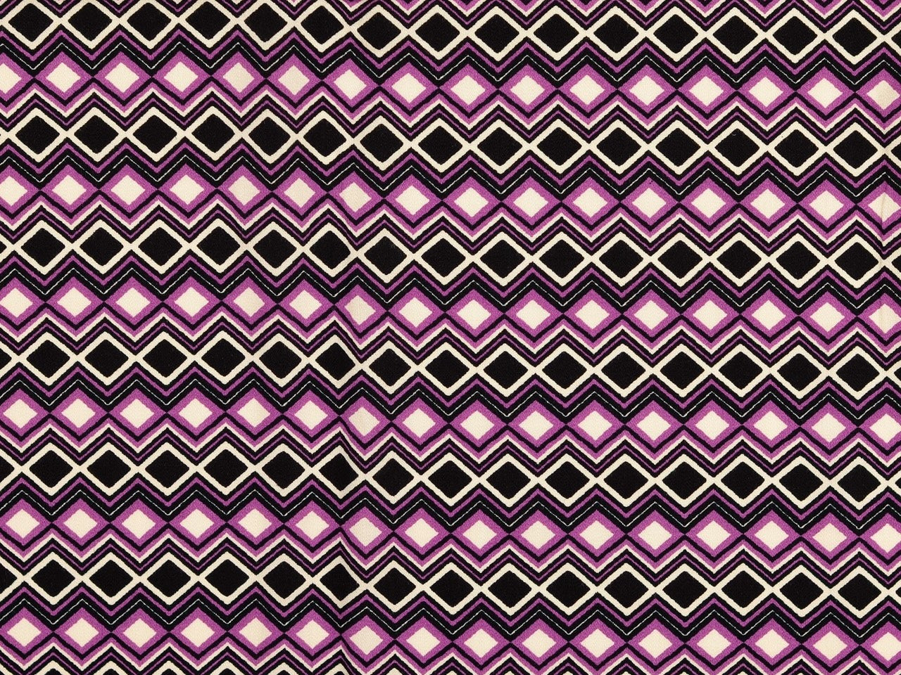 Viskose Satin "Geometric" Lila / Beere