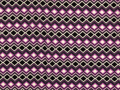 Viskose Satin "Geometric" Lila / Beere