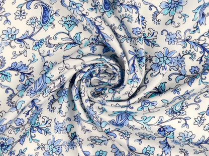 Viskose Satin "Rankende Blüten"