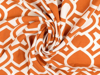 Viskose Twill Frau Maerz "Geometrisches Muster" Kupfer