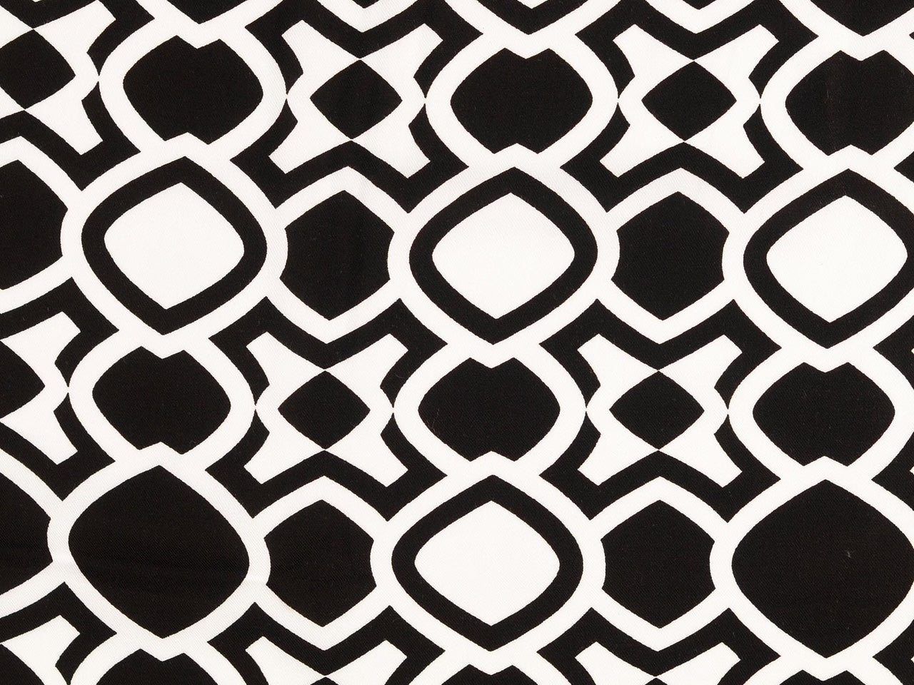 Viskose Twill Frau Maerz "Geometrisches Muster" Schwarz