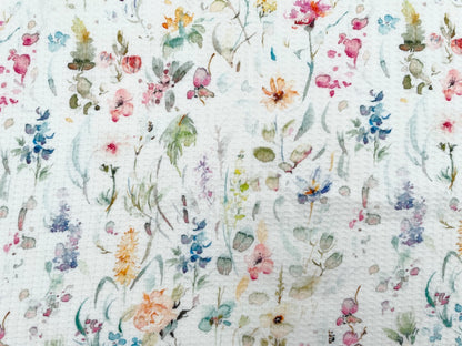 Waffel Jersey "Blumenwiese"