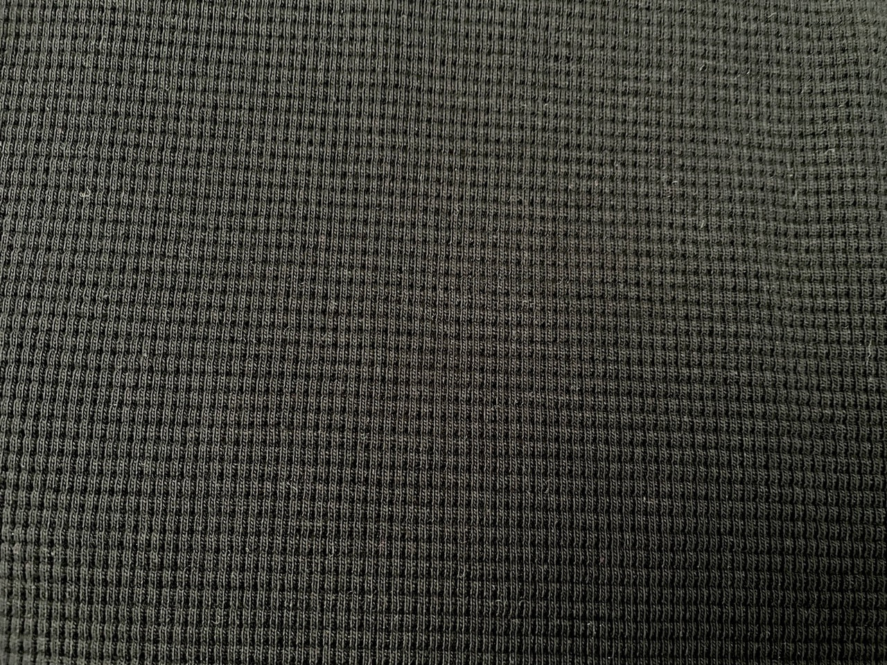 Waffel Strick Schwarz