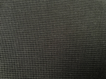 Waffel Strick Schwarz