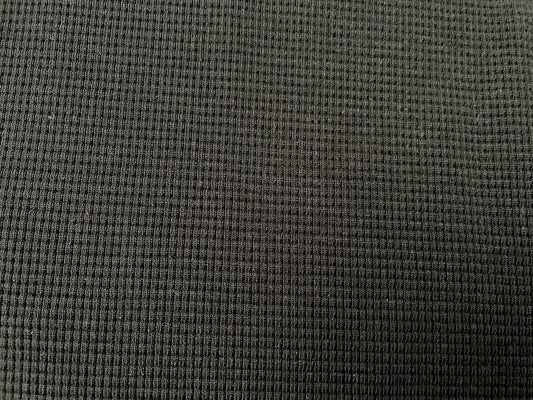 Waffel Strick Schwarz