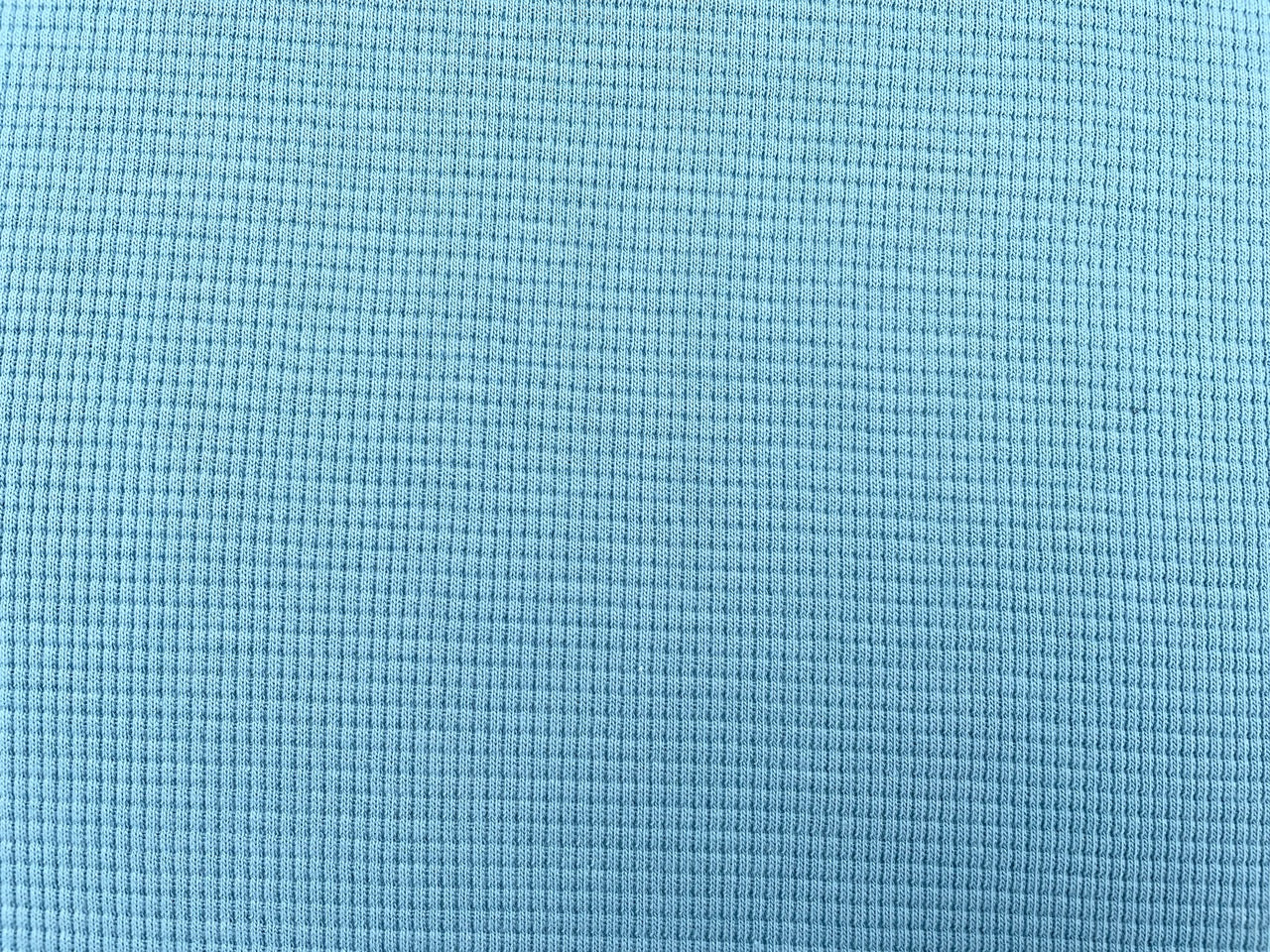 Waffel Strick Türkis Blau