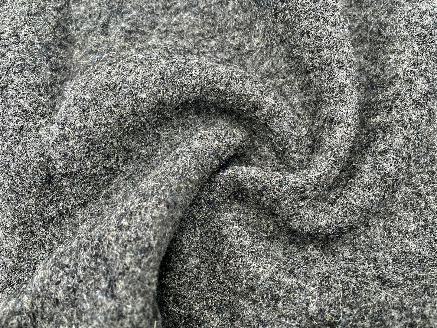 Wollwalk Dunkelgrau Reststück 35cm x 140cm
