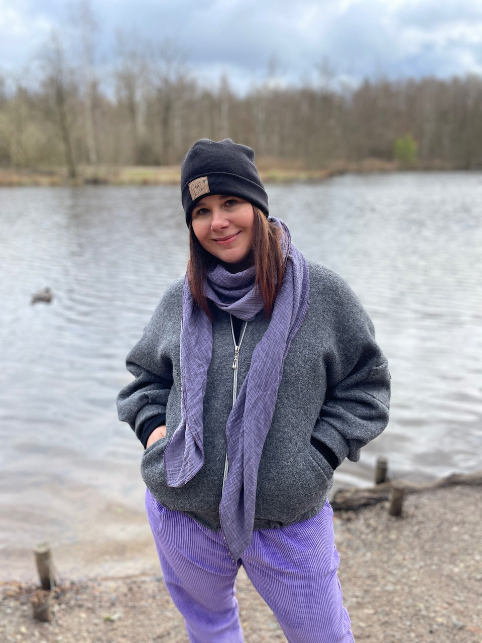 Wollwalk Dunkelgrau Reststück 35cm x 140cm