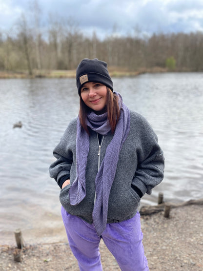 Wollwalk Dunkelgrau Reststück 35cm x 140cm