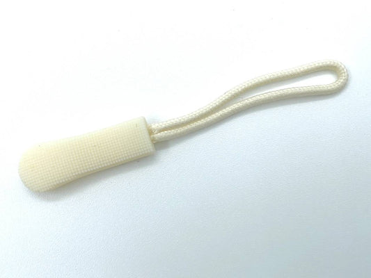 Zipper Schlaufe Creme Weiß
