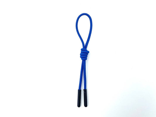 Zipper Schlaufe mit Knoten Blau