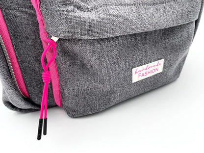 Zipper Schlaufe mit Knoten Pink