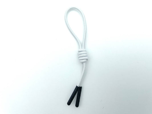 Zipper Schlaufe mit Knoten Weiß