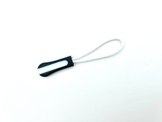 Zipper Schlaufe Weiß / Schwarz