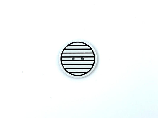 Knopf "Schwarz Weiß" 2cm Muster 1