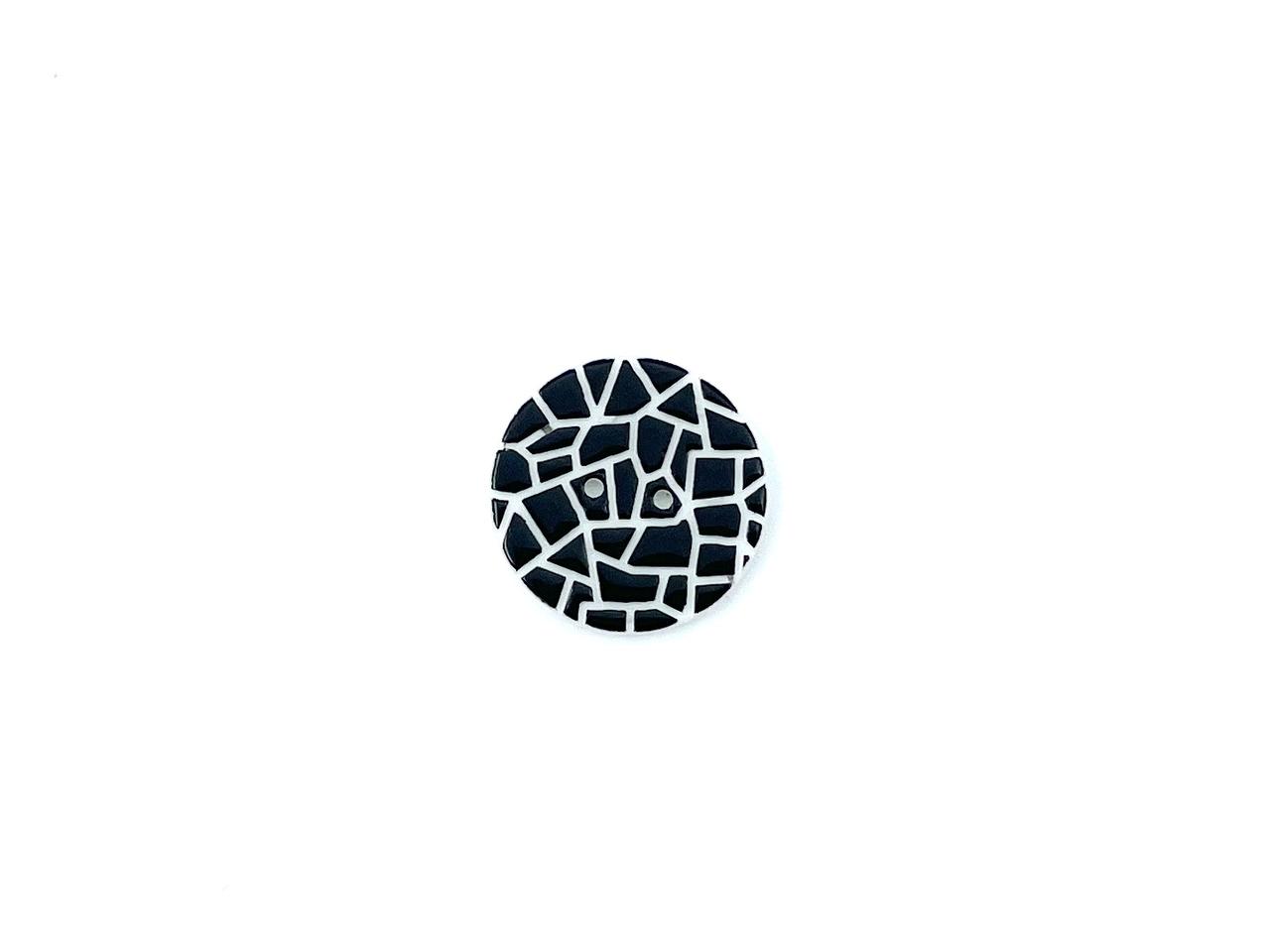 Knopf "Schwarz Weiß" 2cm Muster 2