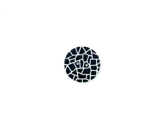 Knopf "Schwarz Weiß" 2cm Muster 2