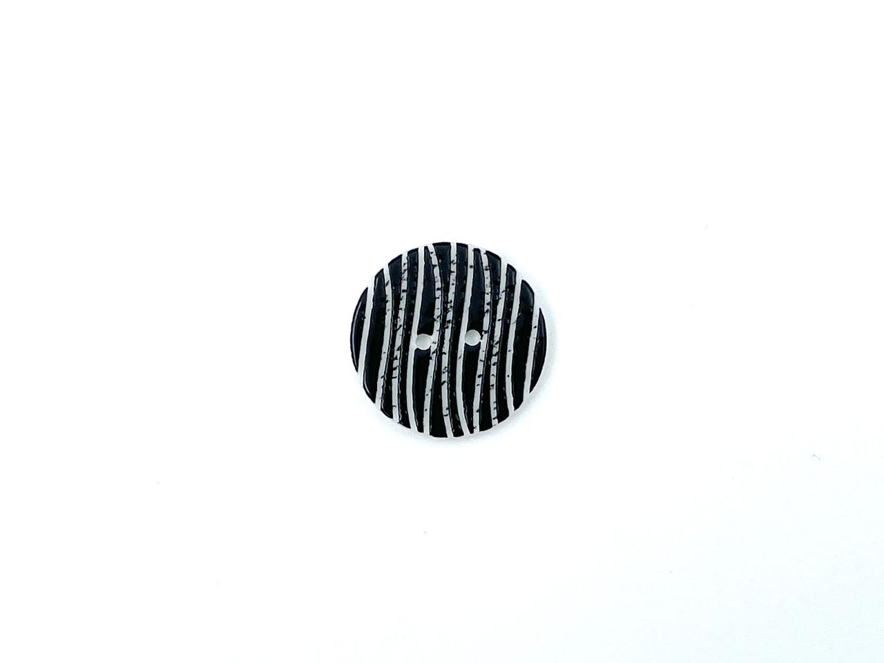 Knopf "Schwarz Weiß" 2cm Muster 4